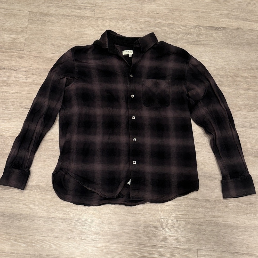 Rag and Bone Striped Button Down Shirt Long Sleeve Size L